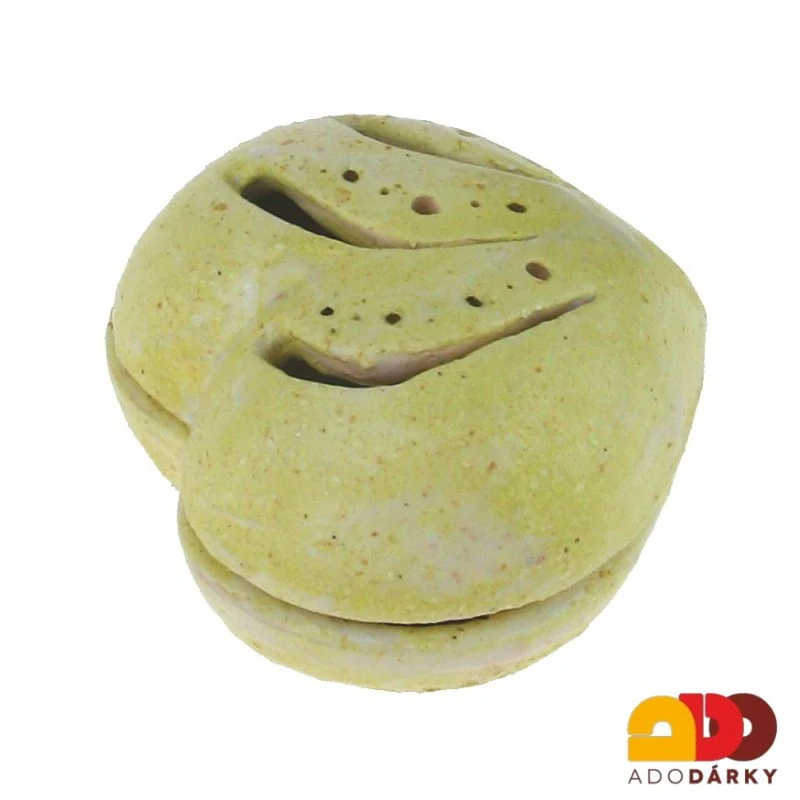 Keramická dózička srdce žluté 7,5 cm