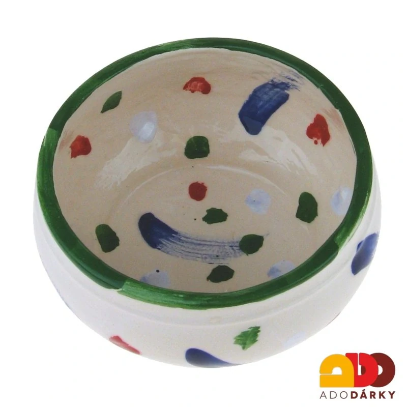 Keramická miska se zeleným lemem 14,5 cm