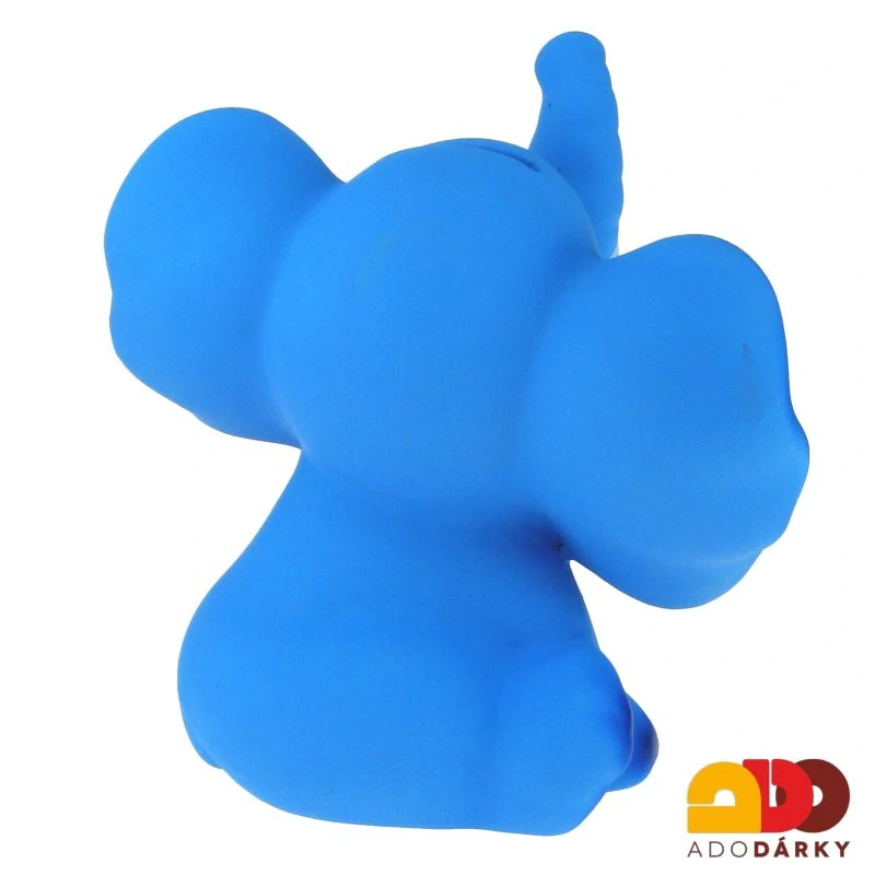 Pokladnička slon střední modro-duhový 26 cm