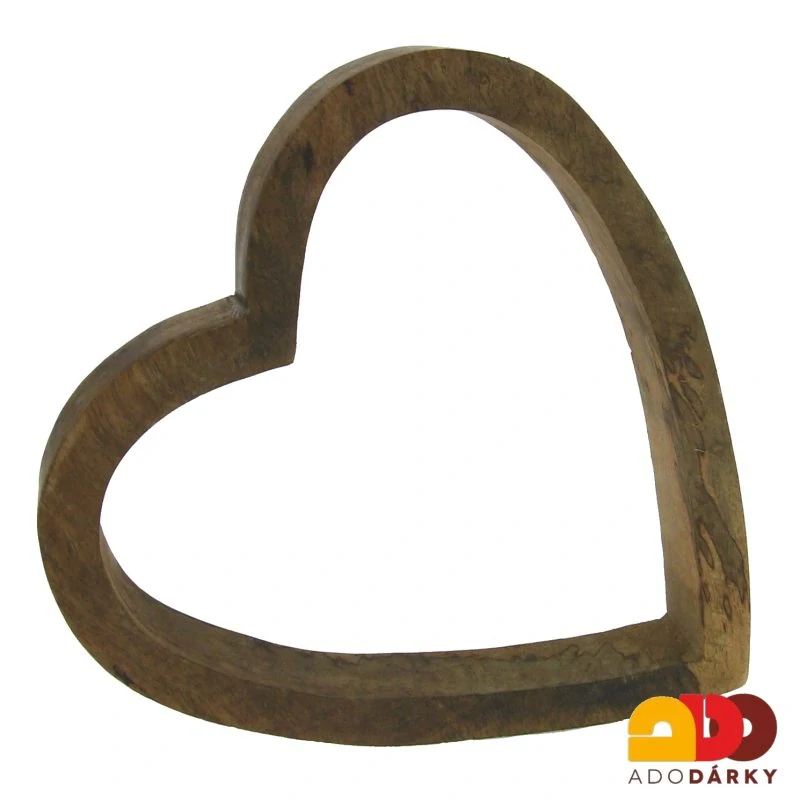 Dřevěné srdce 16 cm