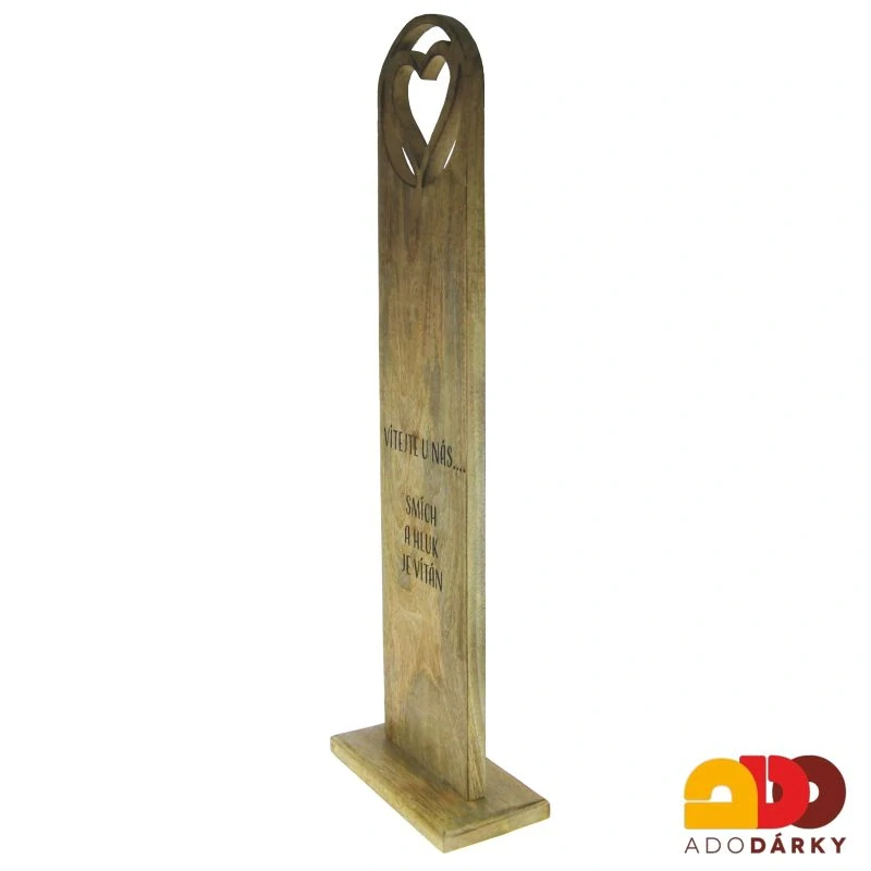 Dřevěná vítací cedule "Vítejte u nás..." 80 cm