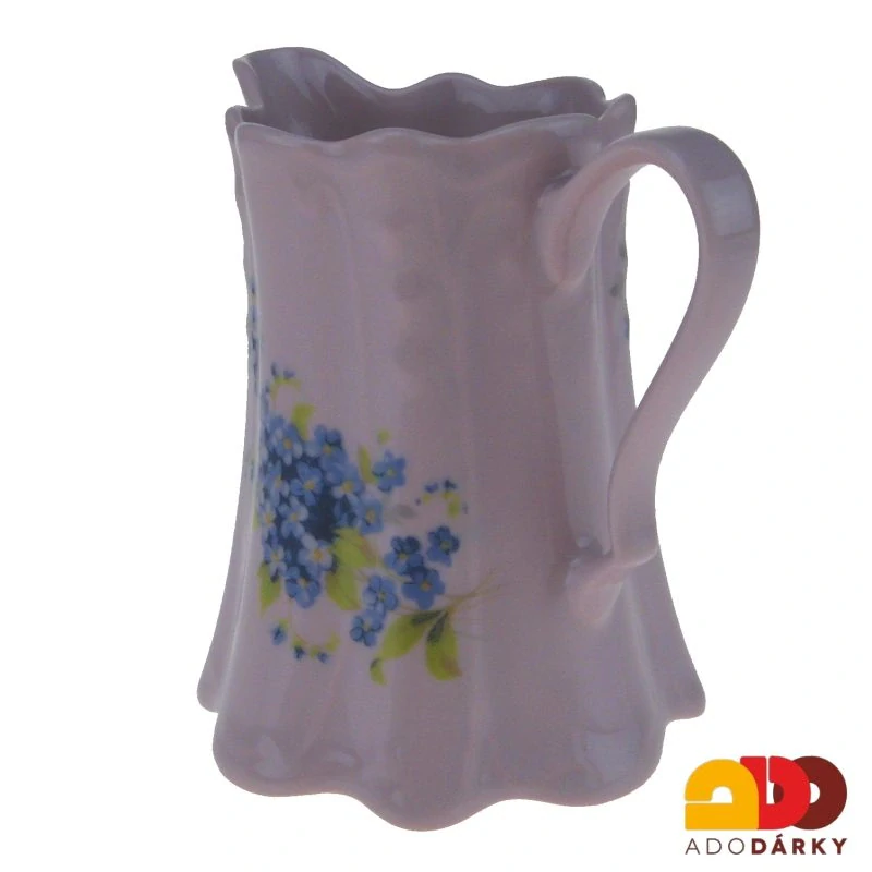 Mlékovka růžový porcelán pomněnky 0,3l