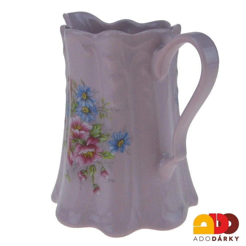 Mlékovka růžový porcelán gladys - květy 0,3l