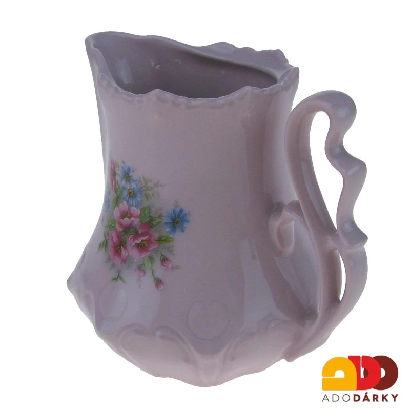 Mlékovka růžový porcelán gladys - květy 0,26l