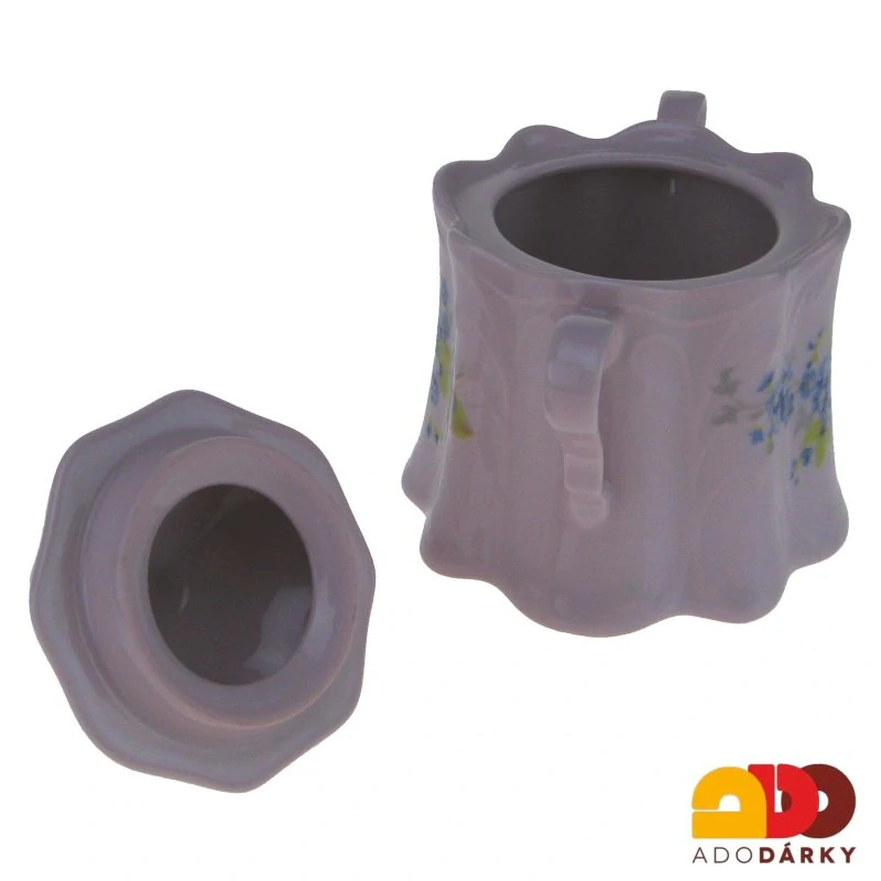 Cukřenka růžový porcelán pomněnky 0,3l