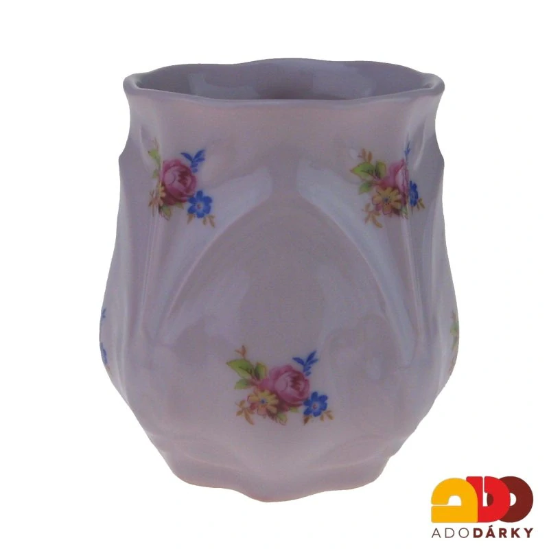 Hrnek růžový porcelán házenka 0,2 l