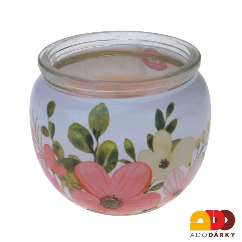 Svíčka ve skle VŠECHNO NEJLEPŠÍ /Strawberry cream