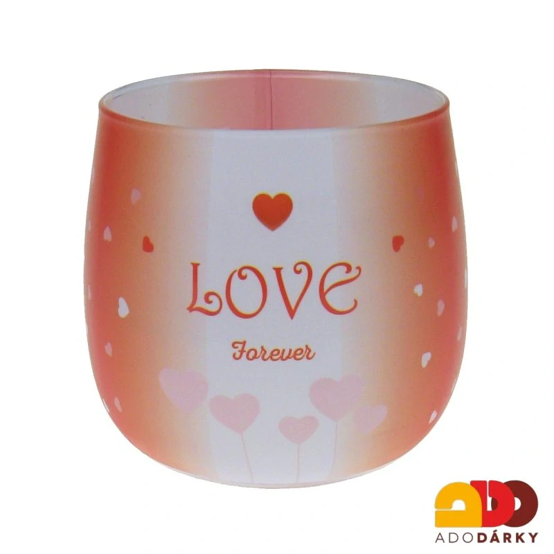 Svíčka ve skle LOVE FOREVER