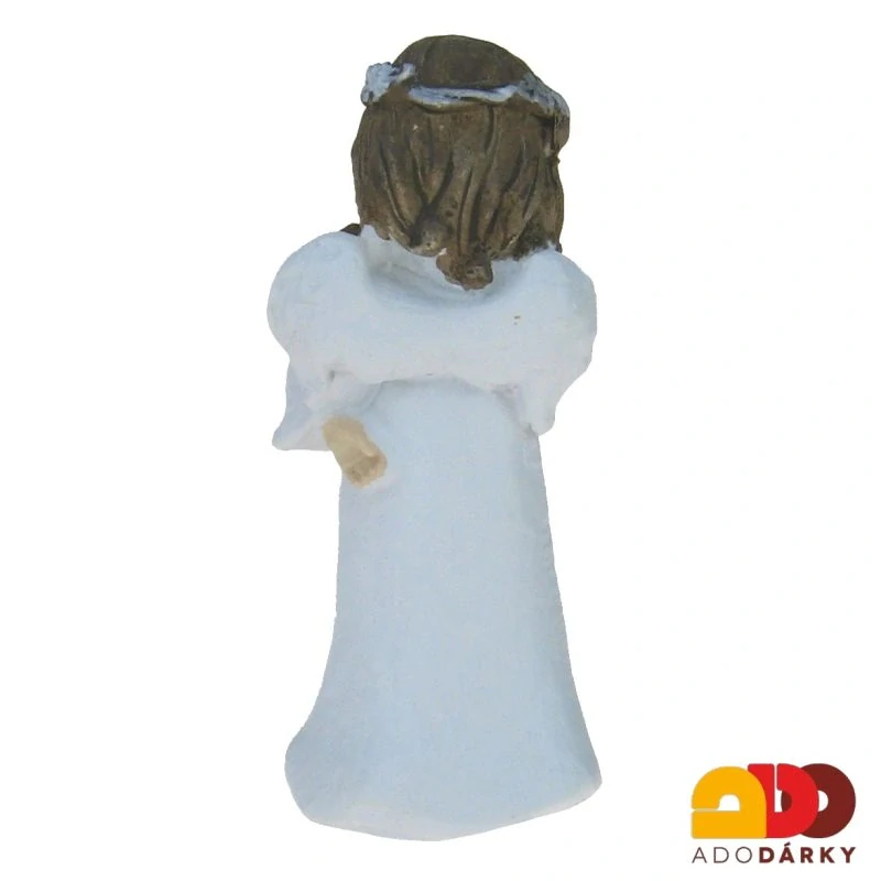 Anděl maličký s květinou 7,5 cm