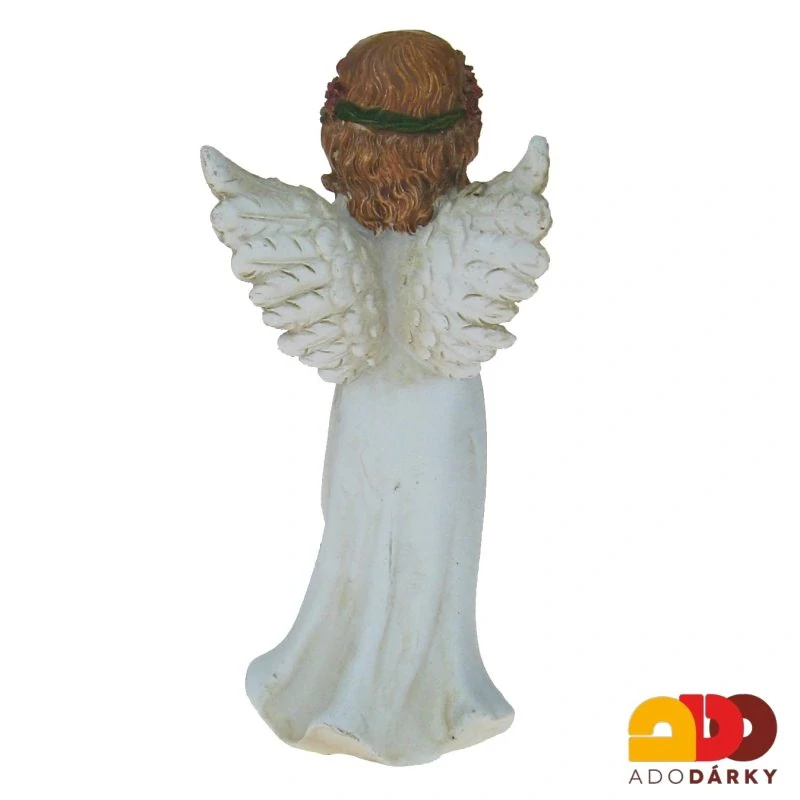 Modlící se anděl s hnědými vlasy 12,5 cm