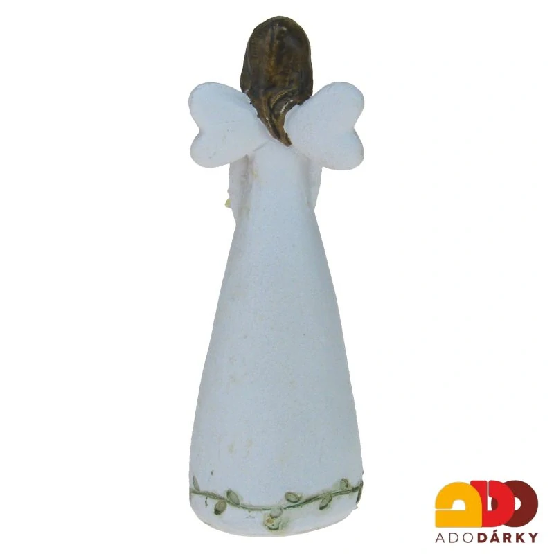 Anděl malý s velkým žlutým květem 12 cm