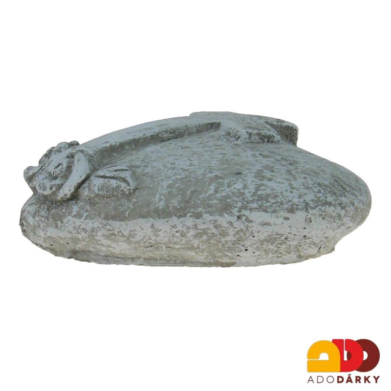 Malé betonové srdce s křížem 8 cm