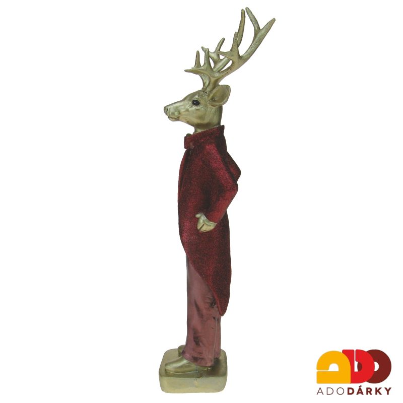 Červeno - zlatý jelen - člověk 31,5 cm