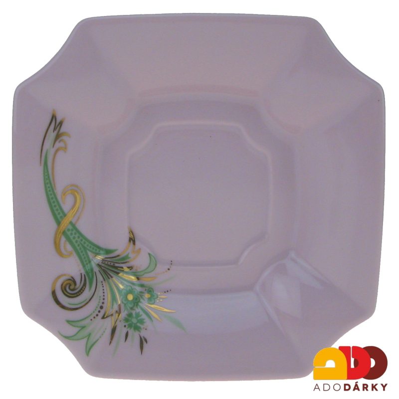 Sada čajových šálků s podšálky růžový porcelán zelený roh hojnosti 150 ml