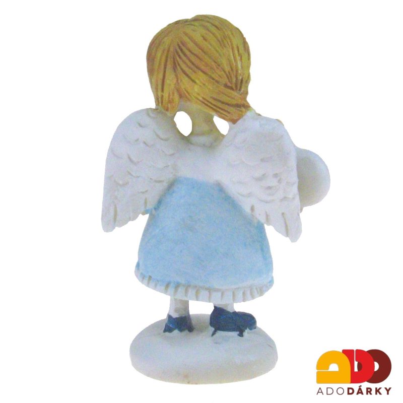 Anděl holčička "Z lásky" se srdíčkem 8 cm