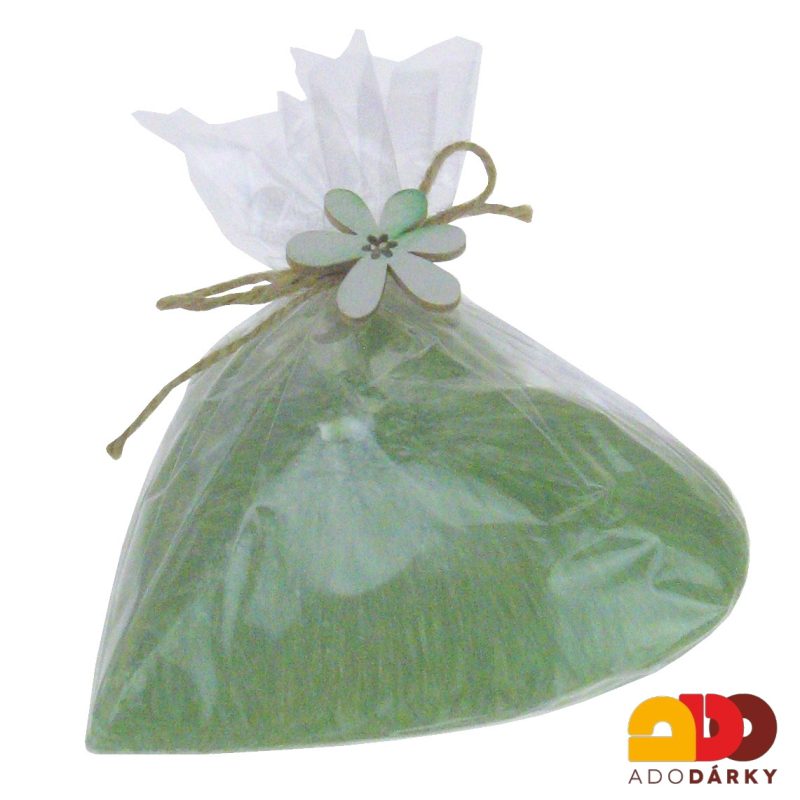 Svíčka srdce Bergamot a verbena 11 cm