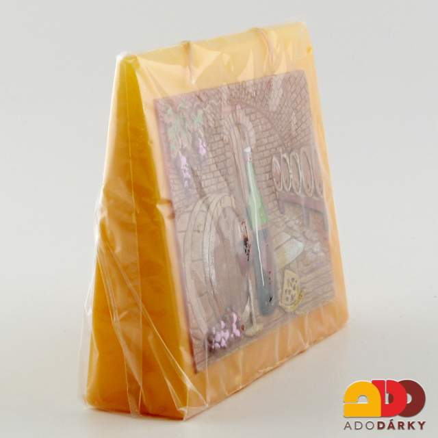 Svíčka se dvěma knoty "Vinný sklípek" 13 cm