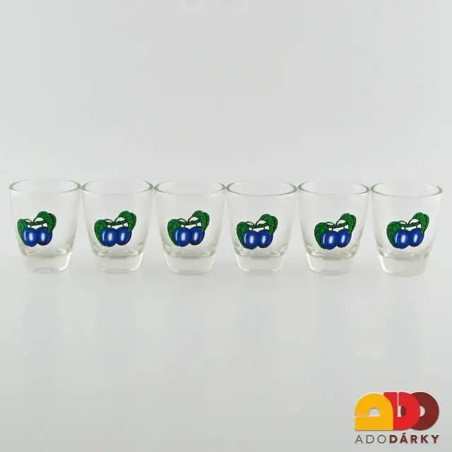 Sada 6 odlivek - švestky 0,03 l