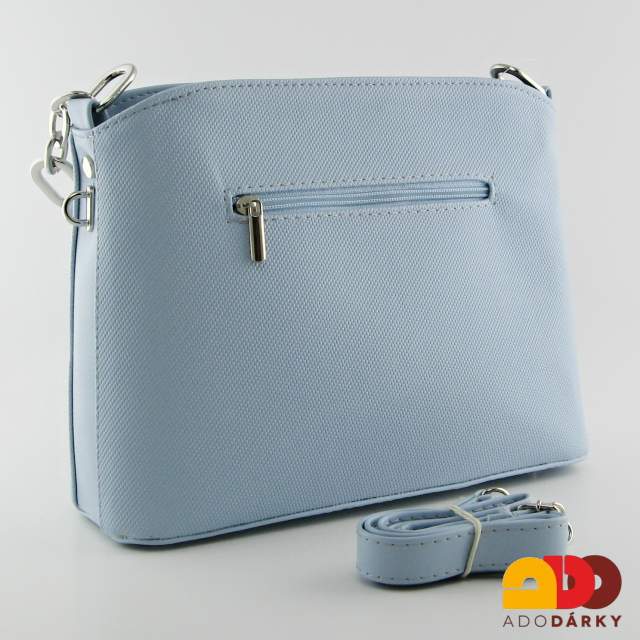 Kabelka Laura Biaggi světle modrá 28 cm