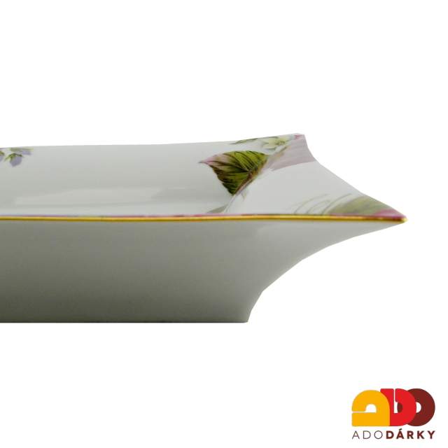 Miska s růžemi zdobená zlatem 20 cm