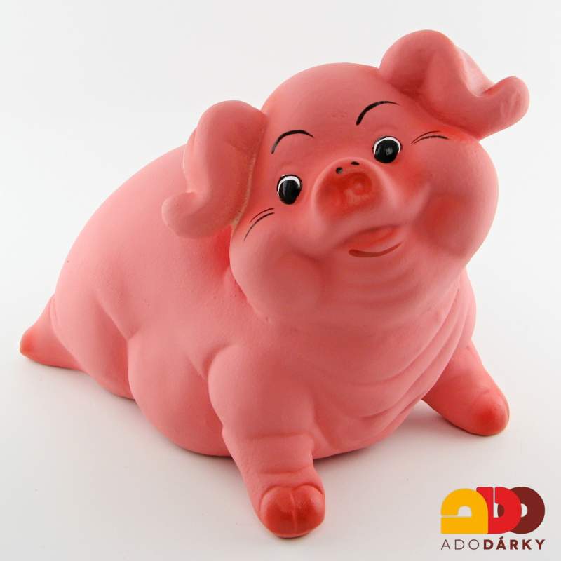 Pokladnička prase střední růžové 23 cm