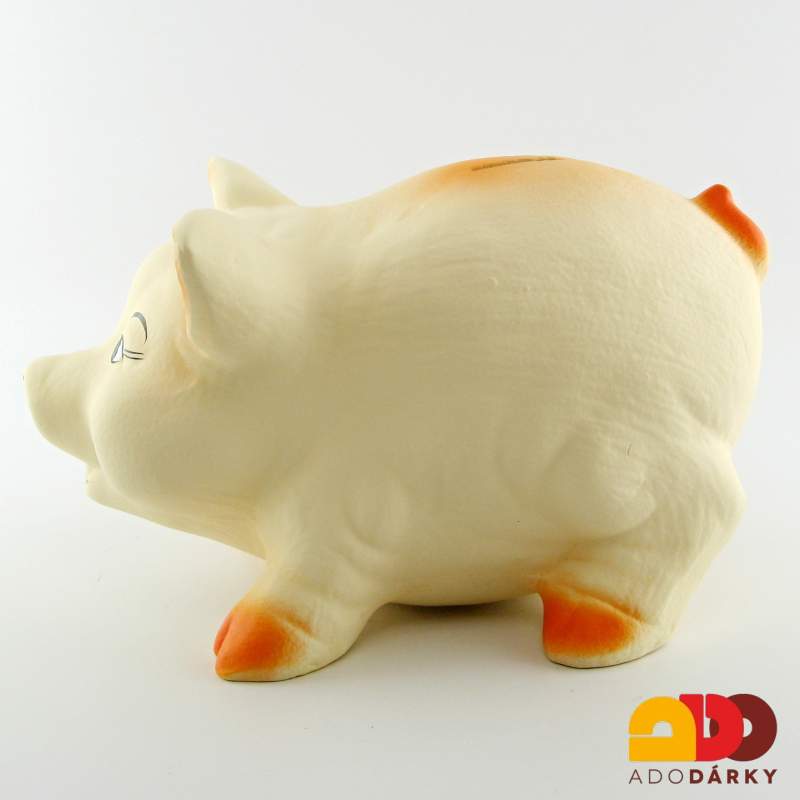 Pokladnička prase střední oranžové 24 cm