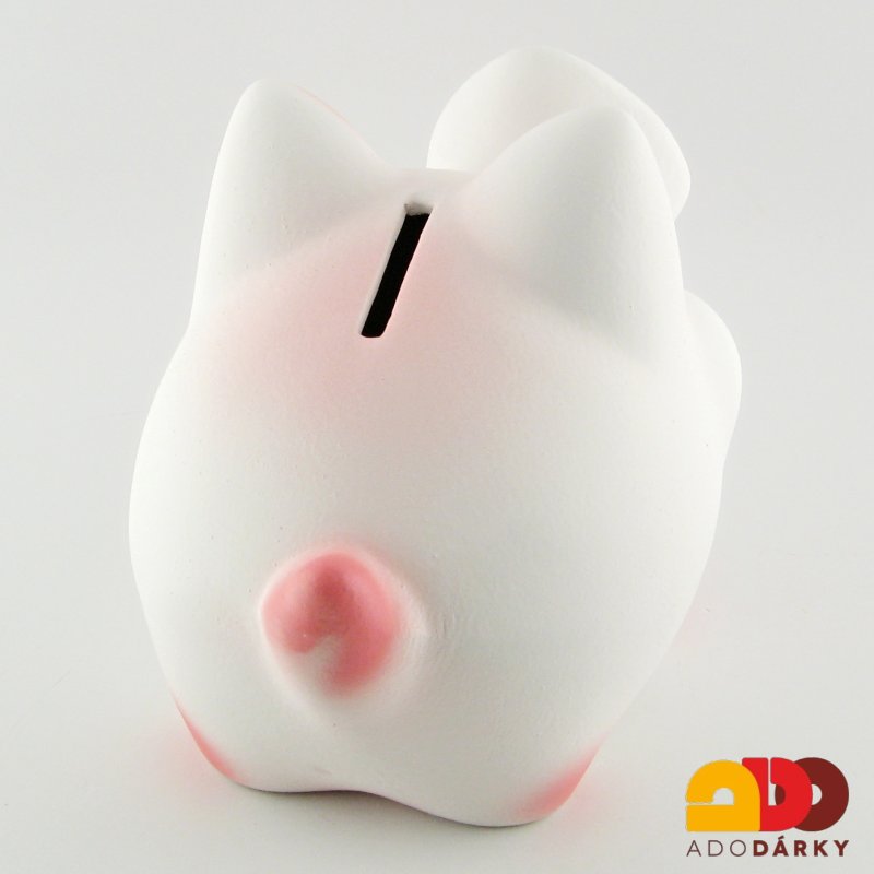 Pokladnička prase bílé 22 cm