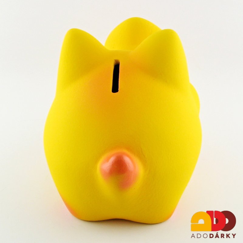 Pokladnička prase žluté 22 cm