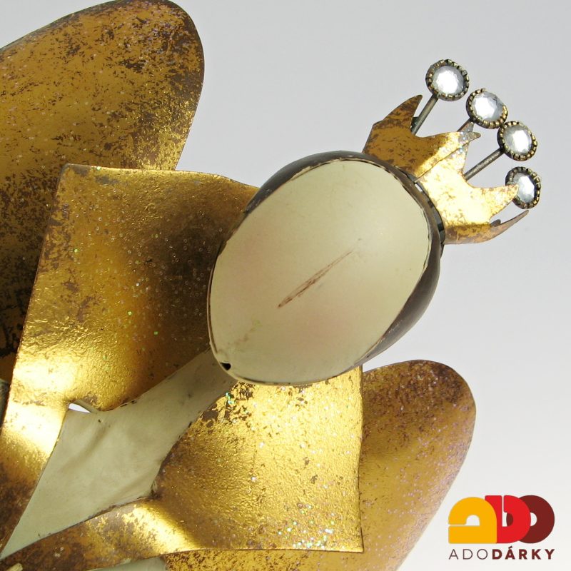 Plechový anděl s korunkou 93 cm