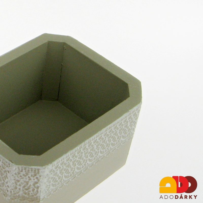 Šperkovnice šedobílá mini 7,5 x 6 x 4,5 cm