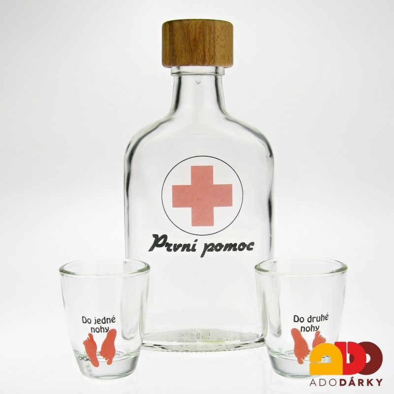 "Domácí lékař - První pomoc" 2 odlivky + láhev v KNIZE  0,2 l