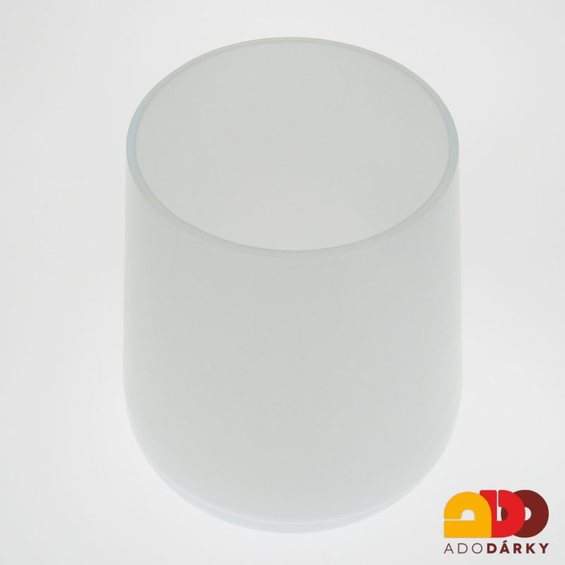 Bílá váza kónická 15,5 cm