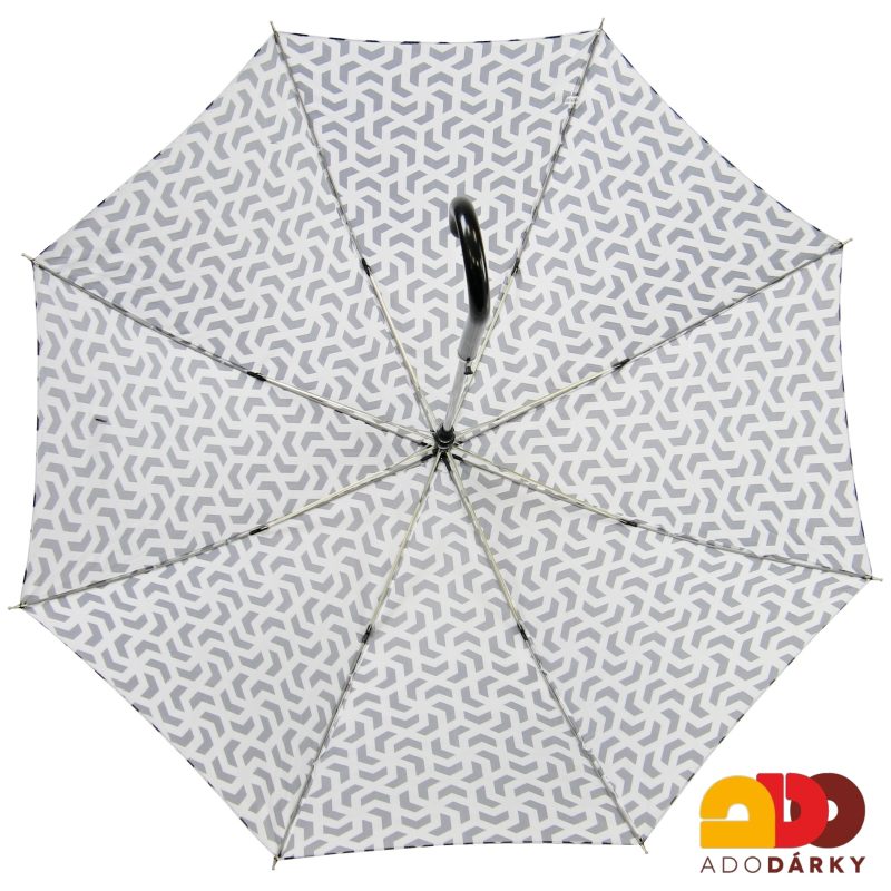 Dámský deštník černo-bílý s pouzdrem