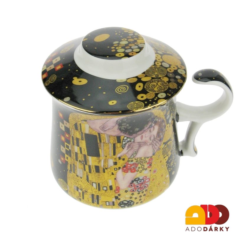 Hrnek na bylinky s kovovým sítkem Gustav Klimt