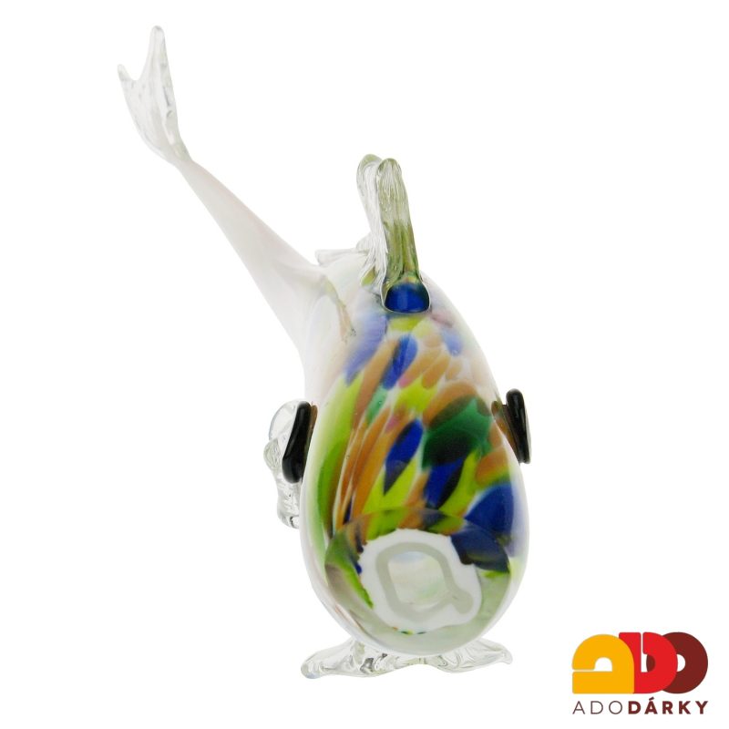 Skleněná ryba duhová 48 cm