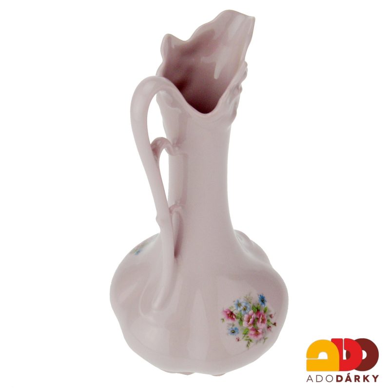 Džbánek růžový porcelán  drobné kvítky 26 cm