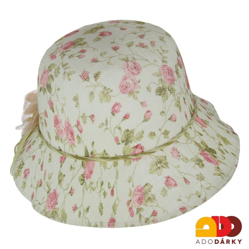 Dámský letní klobouk s růžemi