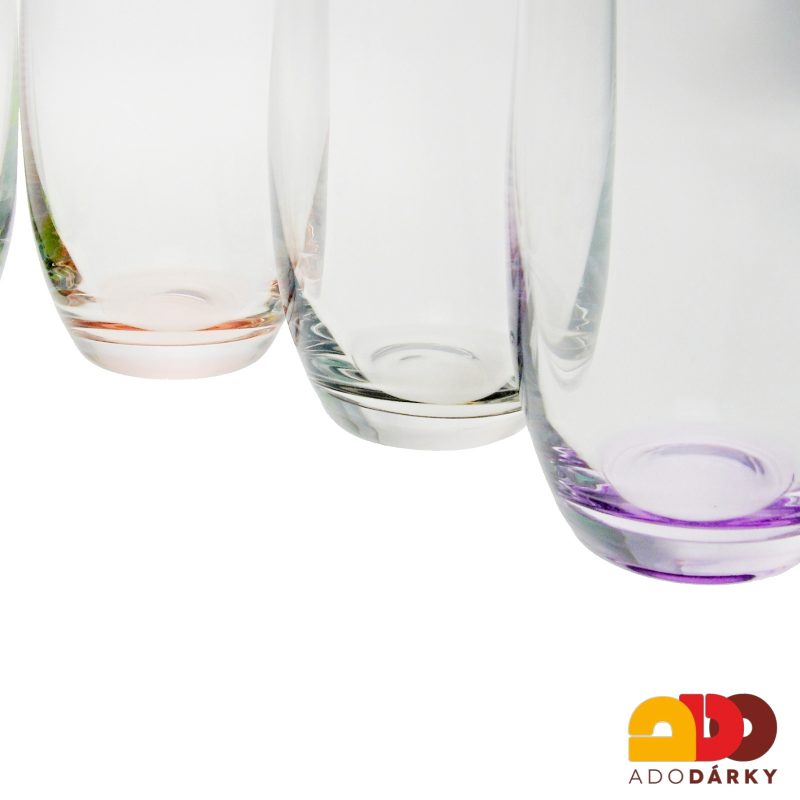 Sklenice na vodu Rainbow 350 ml, sada 6 ks
