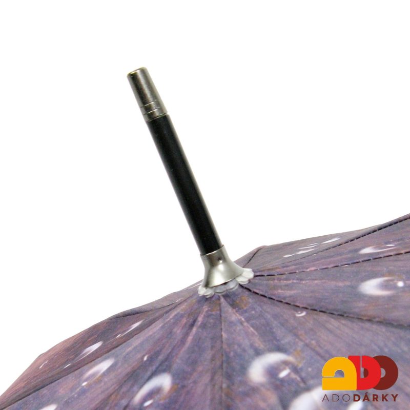 Dámský deštník černý s růžemi