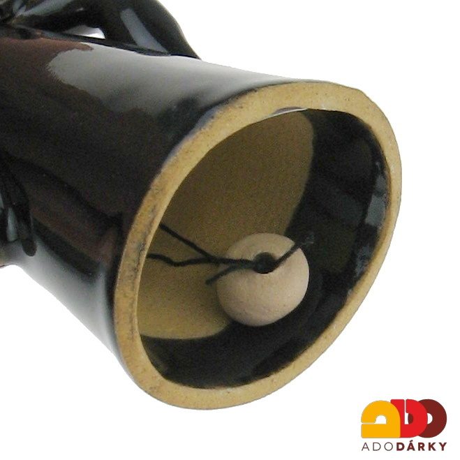 Zvonek čert s rohama 12,5 cm