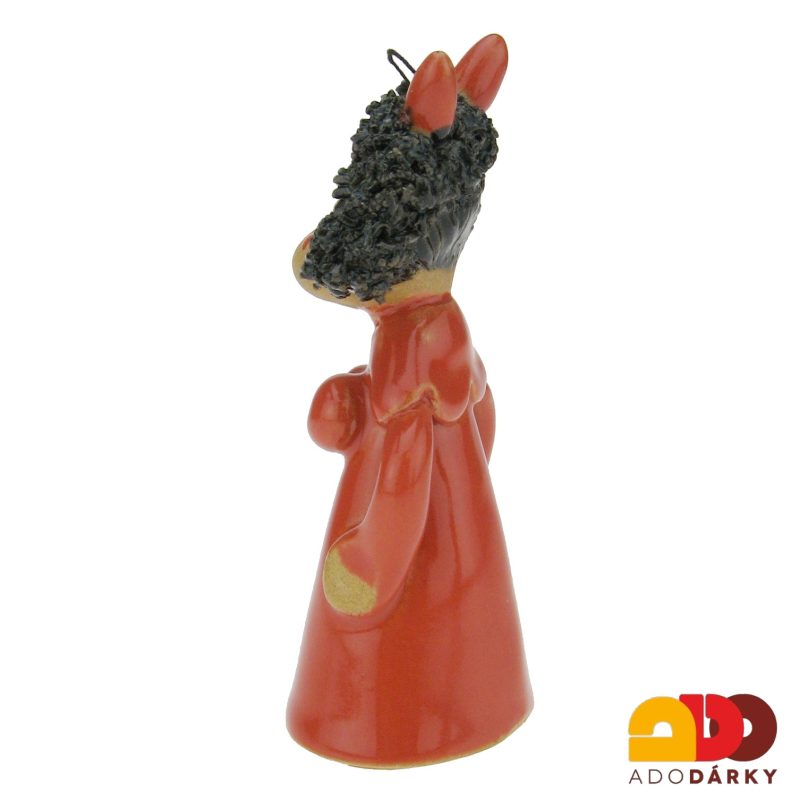Zvonek čertice s rohama 11 cm