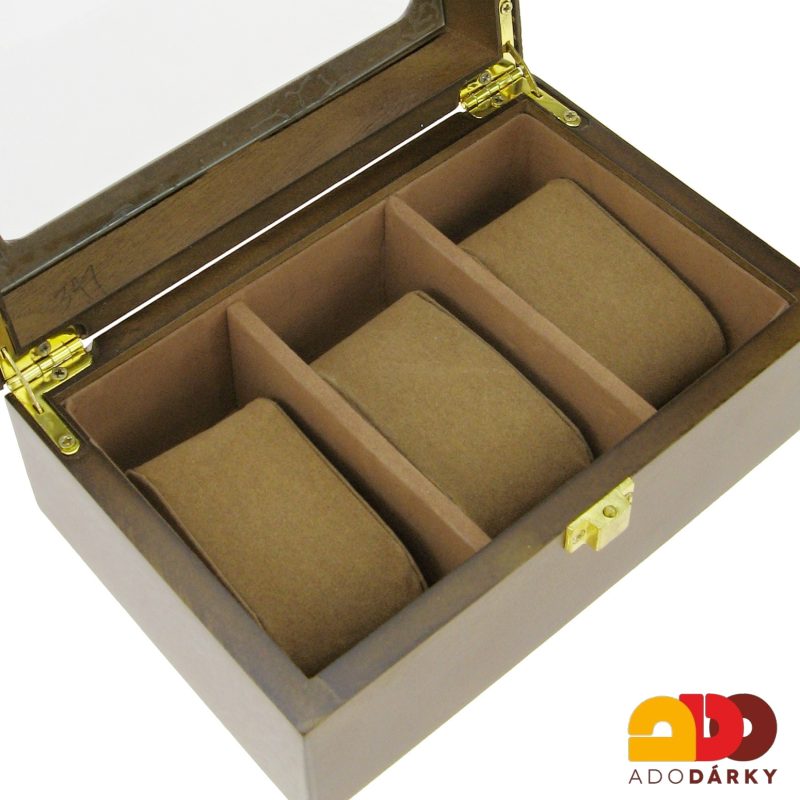 Šperkovnice se skleněným víkem 18 cm