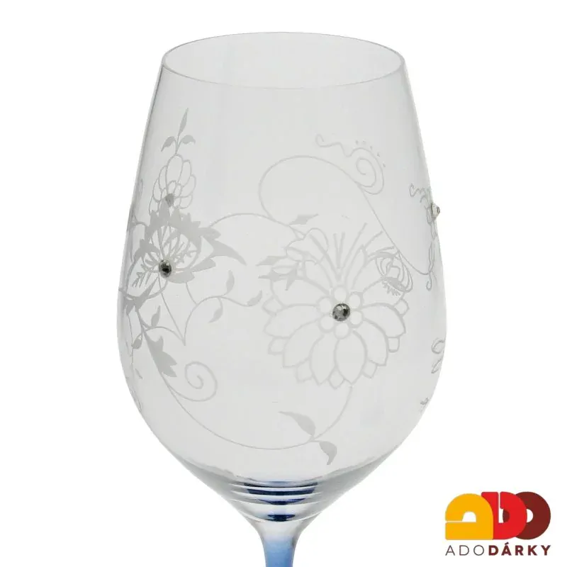 Sklenice na víno Cibulákový dekor 360 ml sada 6 ks