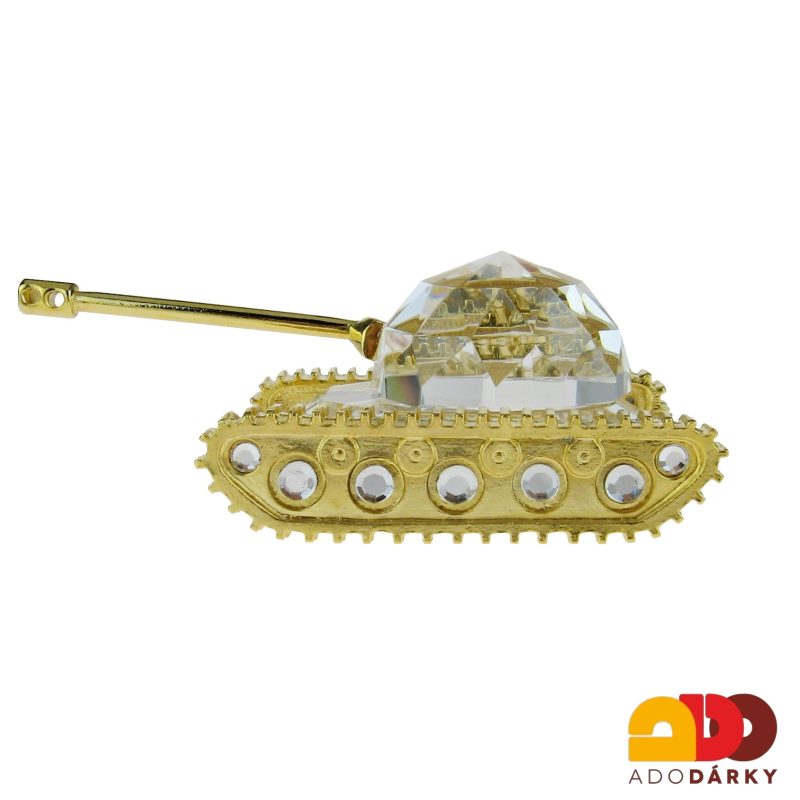 Tank s křišťálem zušlechtěný 14K zlatem