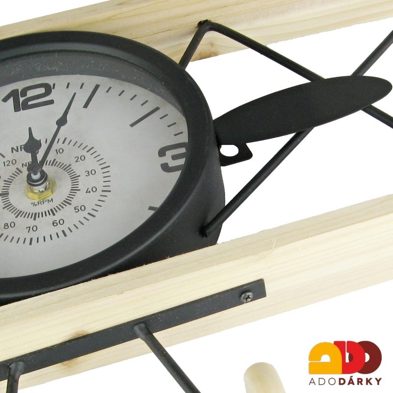 Hodiny letadlo 55 cm