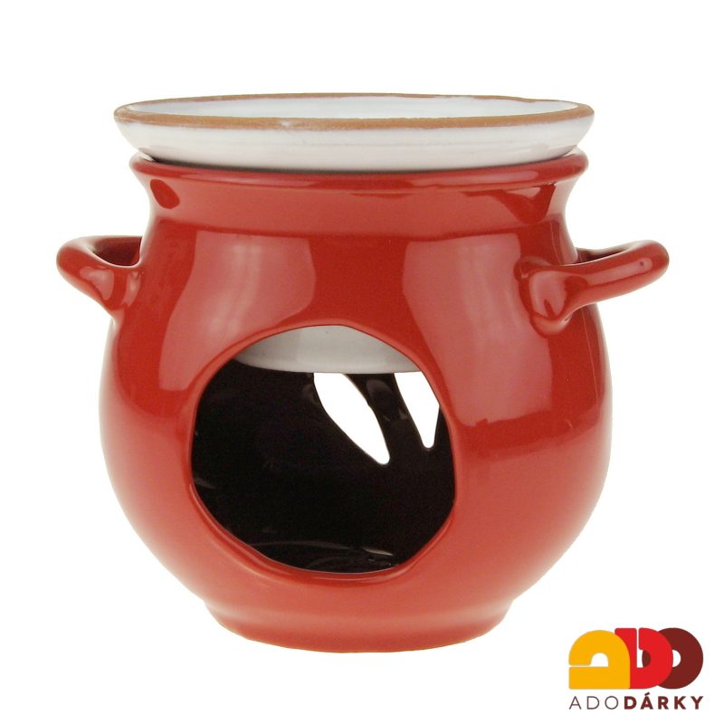 Aromalampa baňatá červená 12,5 cm