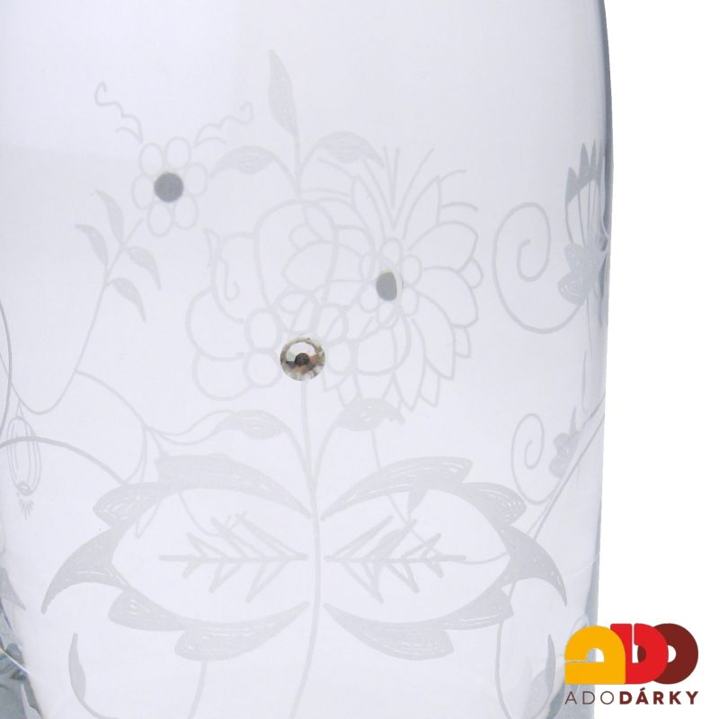 Sada sklenic s karafou Preciosa s cibulákovým dekorem