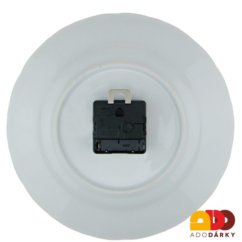 Porcelánové hodiny "Lov"  25 cm - var. 2