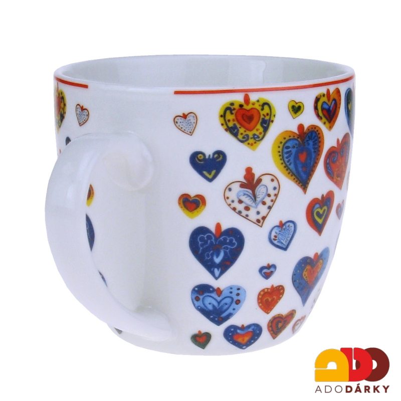 Hrnek s menšími srdíčky 460 ml