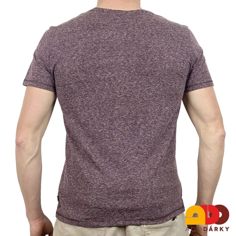 Pánské triko fialové prskané s nápisy